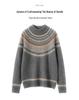 Lekasha Women's Cashmere Goat Wool Fair Isle Knit Turtleneck Sweater for Autumn/Winter