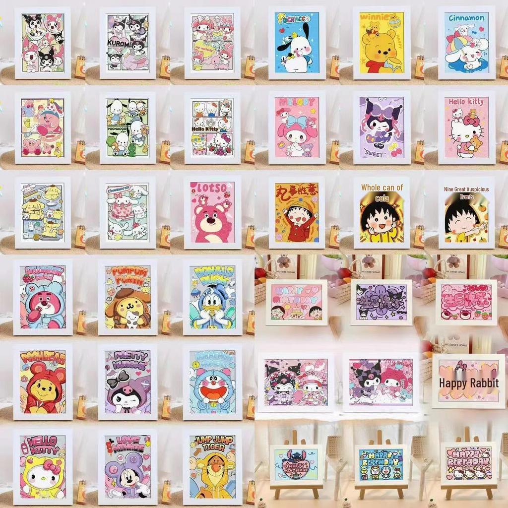 Kuromi Cartoon Diamond Painting Kit: Peace & Joy DIY Gift for Students and Kids.