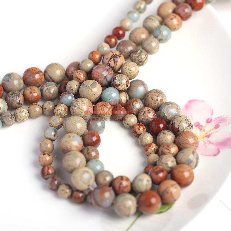 Shoushan Stone Loose Beads for DIY Jewelry Accessories - Bracelet and Round Beads Semi-Finished Products