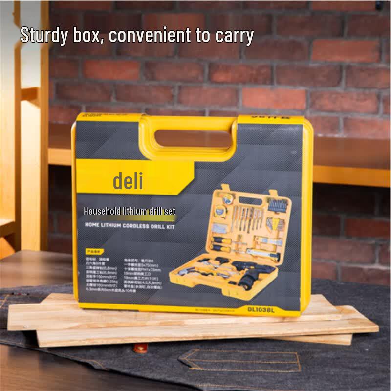 Deli 38-Piece Cordless Drill Tool Kit