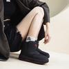 Winter New Thickened Warm Waterproof Non-slip Snow Cotton Short Boots Large Cotton Shoes Women's Platform Bread Shoes
