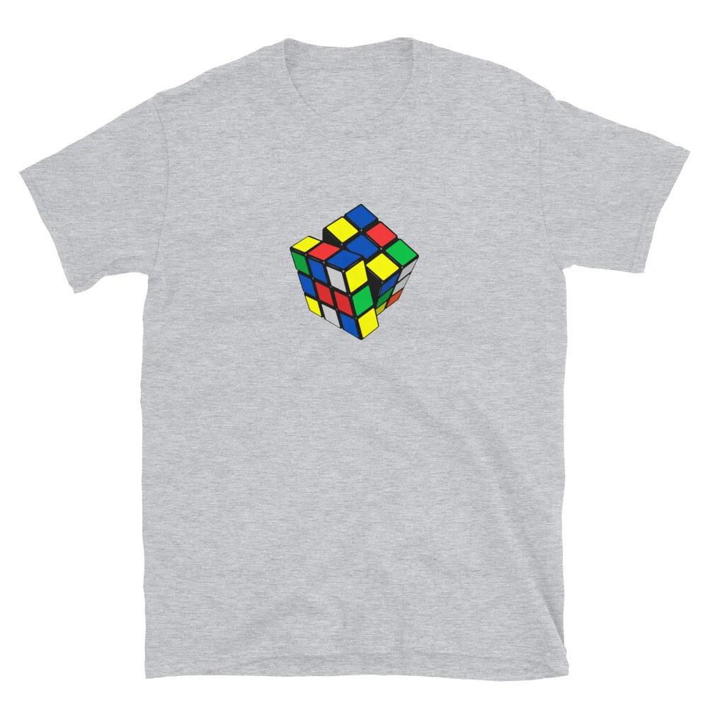 RUBIK'S CUBE SHORT-SLEEVE UNISEX T-SHIRT VIDEO GAMER TEE ANIME 80s WORLD RECORD