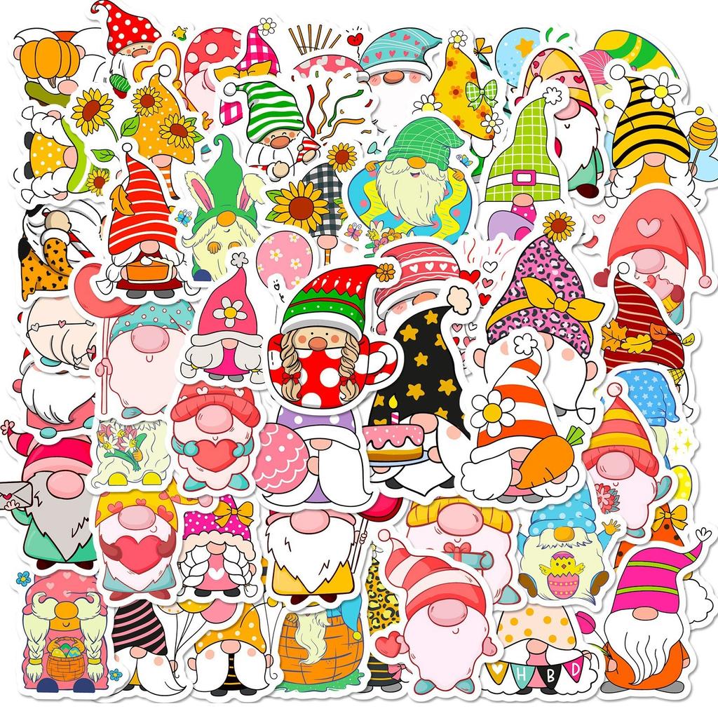 100PCS Christmas Waterproof Stickers Red Holiday Decals for Windows Cups Gifts DIY Stationery Decorations