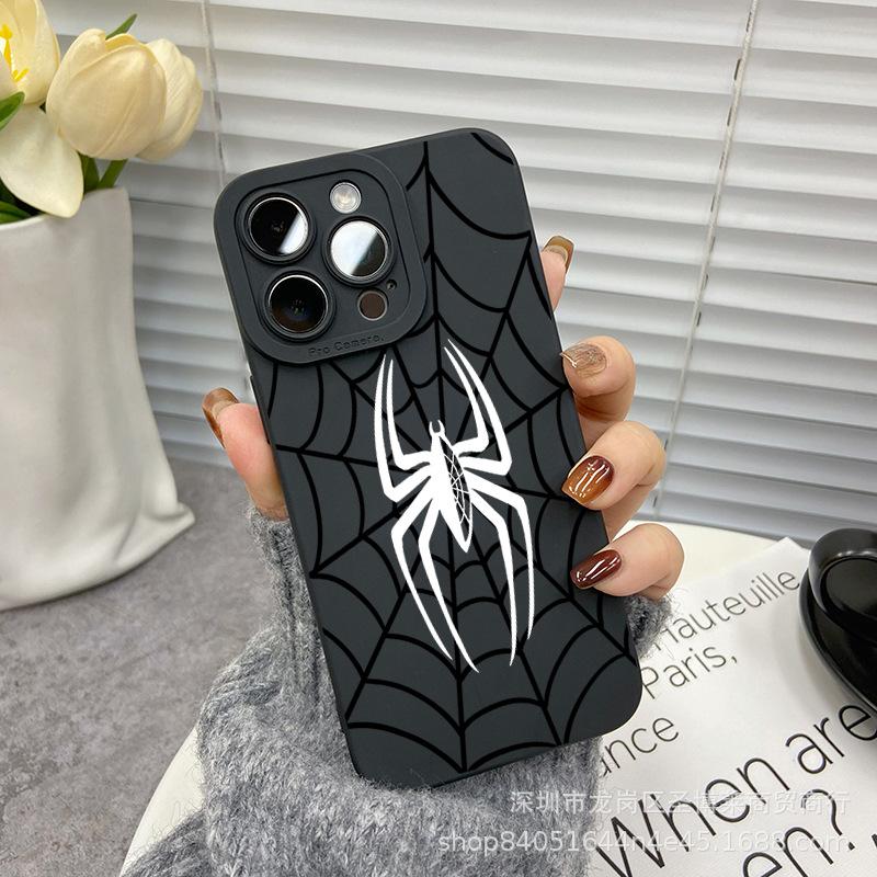 Black and White Spider for Apple 15 Mobile Phone Case Iphone12promax Case 14/13/11/XSMAX Pupil Eye 16