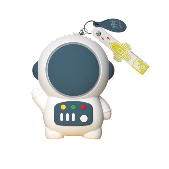 Yousheng Mini Portable Fan Without Vane Cartoon Astronaut Shape Handheld Fan Cute Spaceman Personal Desk Fan Summer Rechargeable 2 Speed Cooling Fan темно-синий