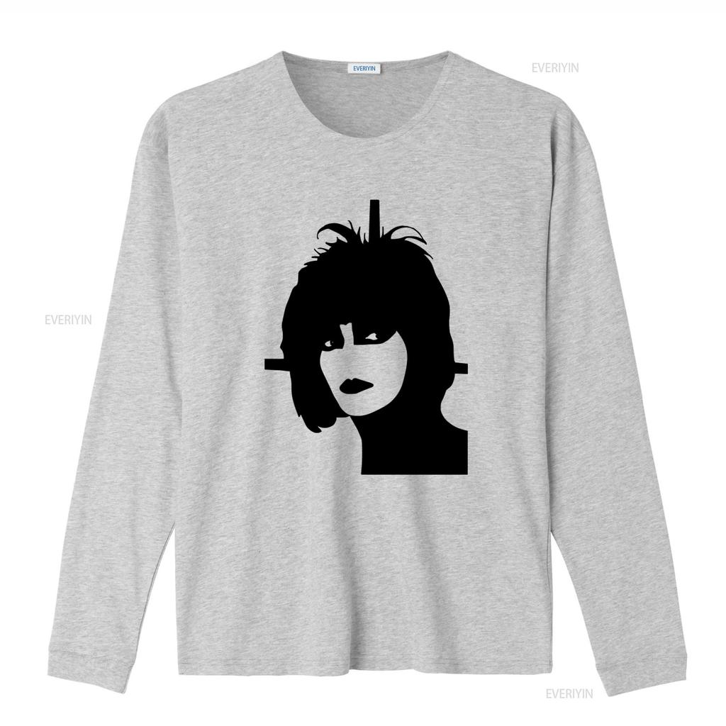 Mens Siouxsie Sioux Silhouette Punk Banshees T Shirt Vintage Washed Top For Everyday Wear Versatile Stylish Designer Clothes