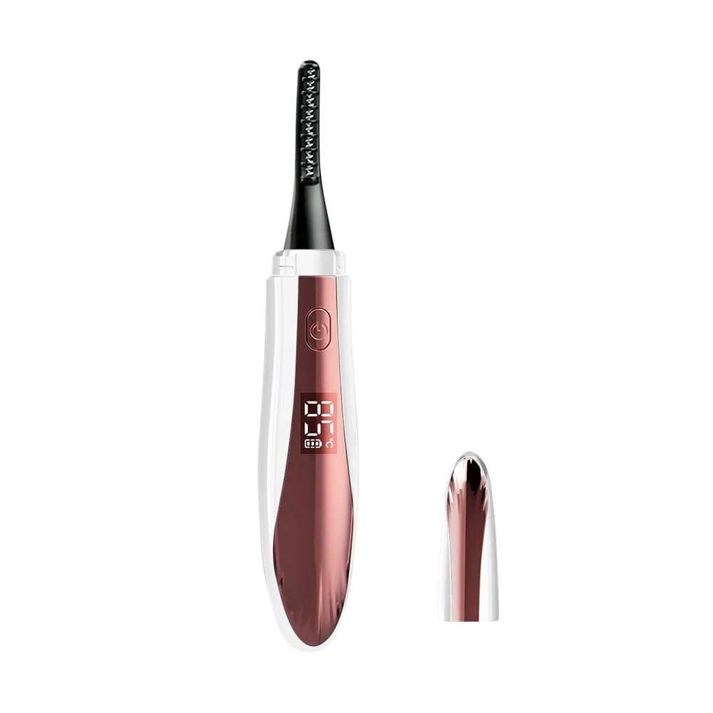Newly Upgraded Hot Eyelash Curler with 4 Temperature Rapid LED Temperature Burn 500mAh Large Face A for Everyday Beauty Settings, 10-Second Preheat,