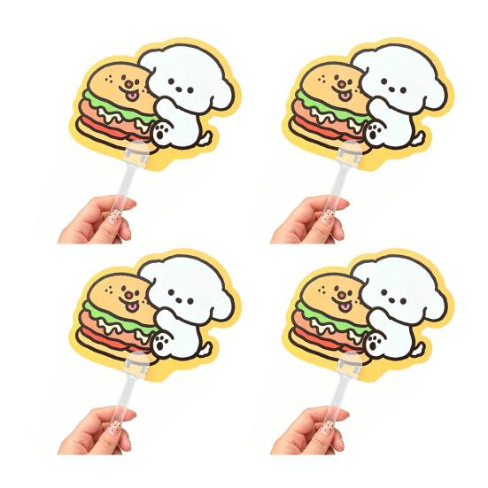 

4Pcs Small Hand Fans Portable Summer Handheld Fan Cute Animal Manual Fan for Travel Commuting Outdoor Walking Fun Photo Prop G