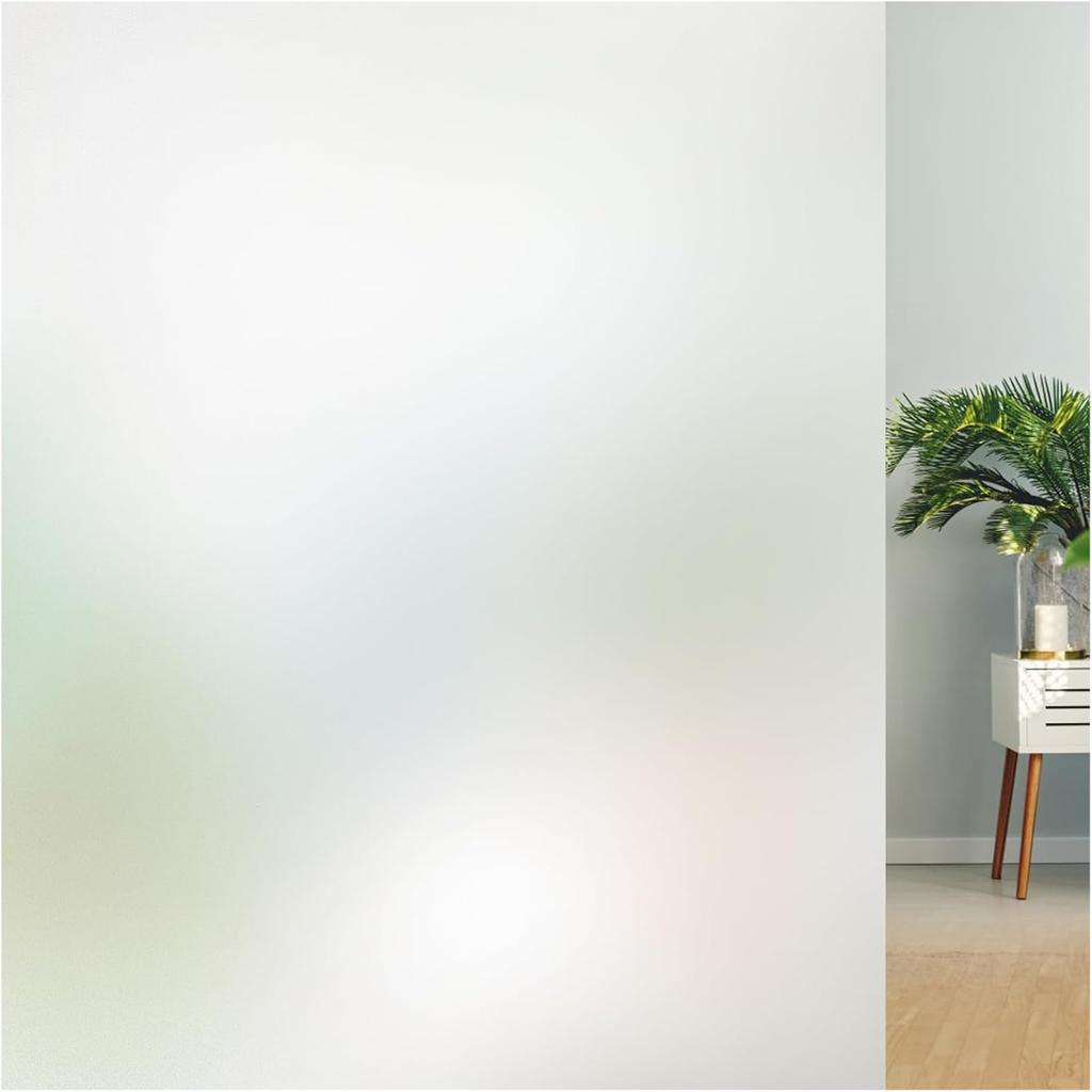Lifetree Frosted Window Film Privacy Opaque Glass Film Non Adhesive Static Cling for Home Office 44 5x200 Cm