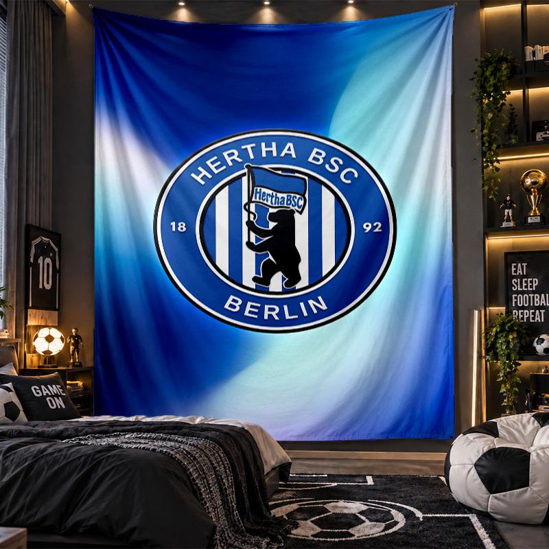 Wall Hanging Tapestry hertha bsc FC Print Cloth for Living Room Bedroom Home Decor