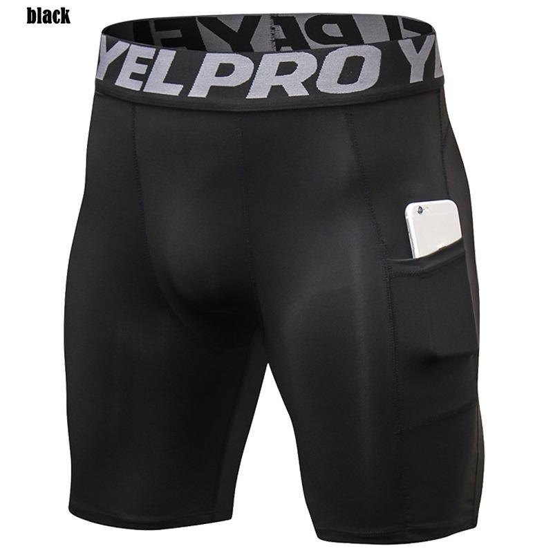 Pantaloni Sportivi da Uomo Aderenti Corti Pantaloni da Basket Pantaloni Fitness Senza Piedi Pantaloncini a Compressione da Corsa