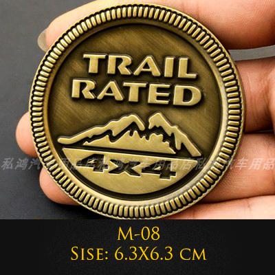 Emblema Metálico 3D 4X4 Trail Rated Insignia High Country Pegatinas de Logo Para Jeep Wrangler Patriot Estilo de Coche Pegatinas de Coche Accesorios tr1