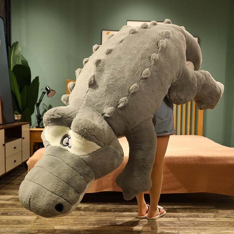 60-150cm New Alligator Plush Toys Lifelike Stuffed Animal Soft Plush Crocodile Piushion Filled Pillow Cushion For Girl Kids Gift