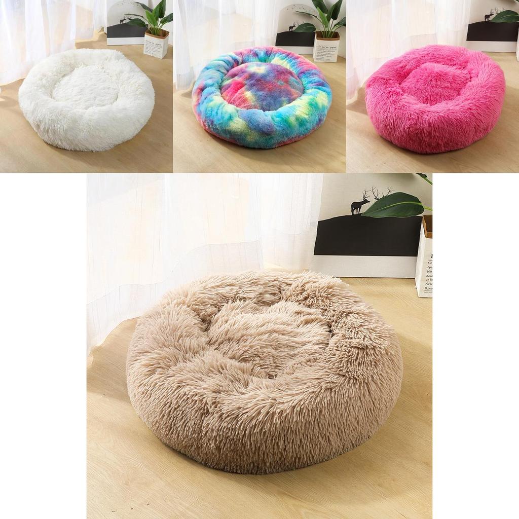 Soft And Comfortable Deep Sleep Plush Round Pet Nest For Dogs And Cats
