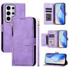For Samsung Galaxy S24 Ultra Case Zipper Pocket Multiple Card Slots Leather Phone Cover
