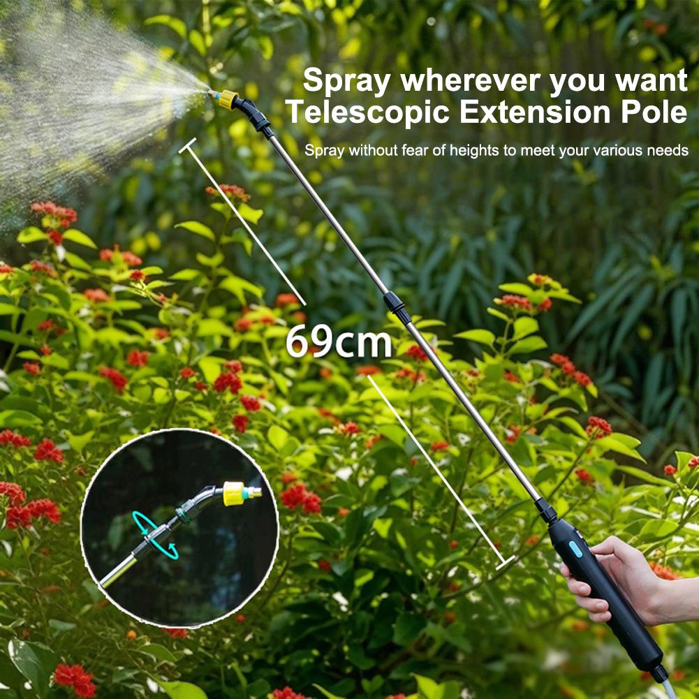 Electric 2 Gal Battery Powered Sprayer with Spray Gun Shoulder Pesticide Sprayer Automatic Garden Water Sprayer Irrigation Tool