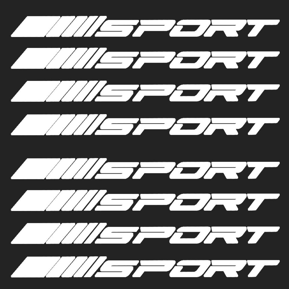 Car Wheel Hub SPORT Sports Stickers Fashione Tire Rims Exterior Decal Decoration Automobile Wheel Hub Sports Decal Sticker