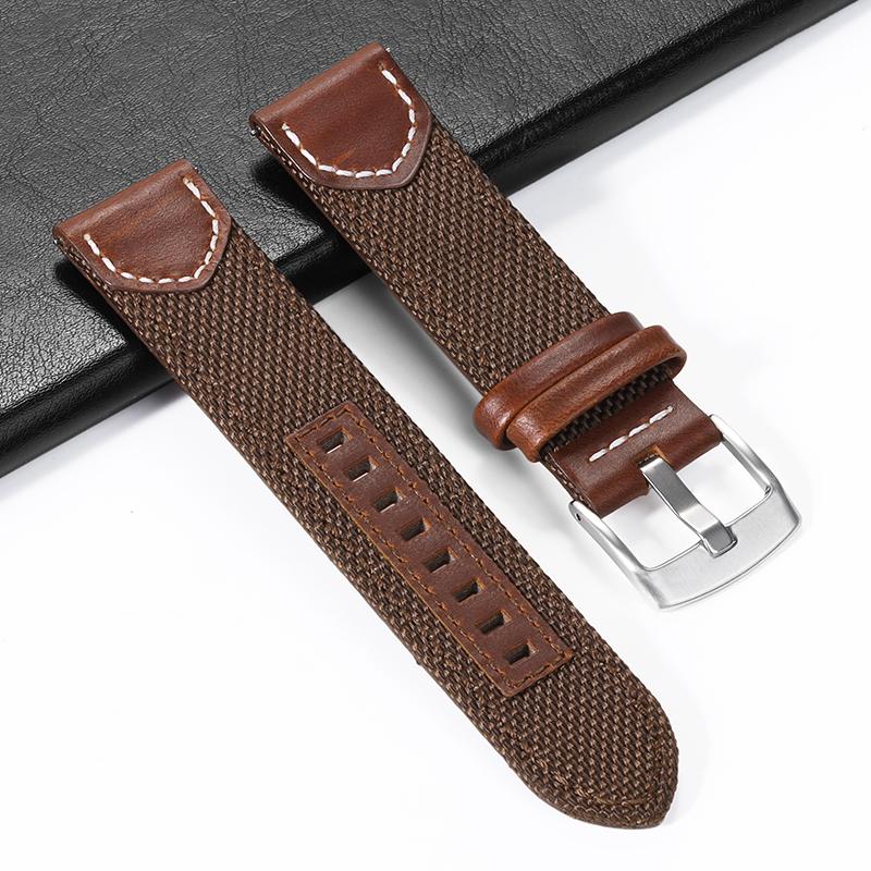 Vintage Nylon Watch Band 20mm 22mm for Seiko Watch Strap for Smart Watch Bracelet Belt Men Women Universal Replacement Bands