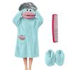 Kids Funny Big Mouth Pajama Loungewear Set with Shoes and Comb for Boys and Girls