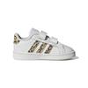 Adidas Neo GRAND COURT Abrasion Resistant Low top Skateboard Shoes White Gold Infant And Toddler FZ3528