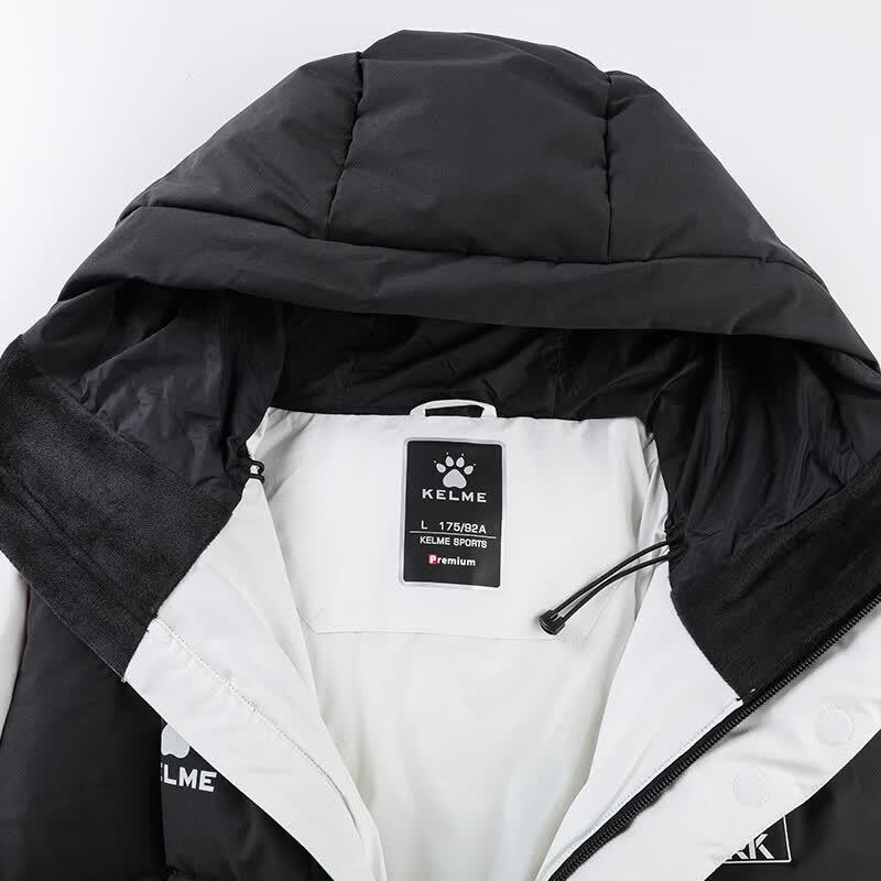 KELME Adult Long Hooded Duck Down Jacket