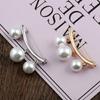 Women's Accessories Anti Slip Fashion Jewelry Simulated Pearl Brooch Wearing Cardigan Enamel Pin