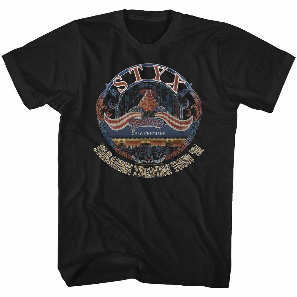 Styx Tour  81 Black Adult T-Shirt S