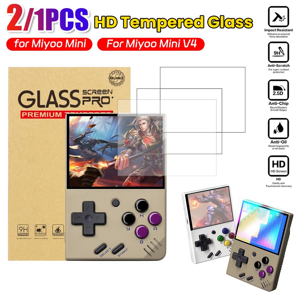 1/2PCS for Miyoo Mini / Miyoo Mini V4 Tempered Glass Protective for Miyoo Mini / Miyoo Mini V4 9H HD Screen Protector Film Cover