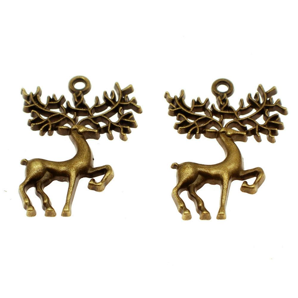 Deer Antler Charms Christmas Day Pendants For Nature Inspired Jewelry