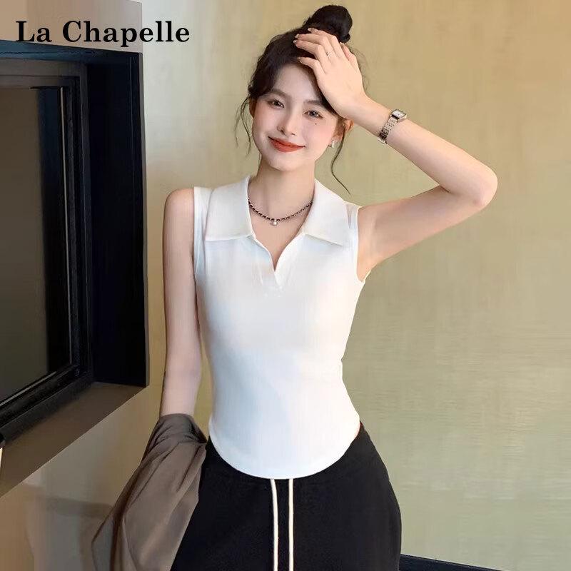 La Chapelle Women s POLO Neck Sleeveless Vest XXL