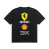 Herren und Damen Oversize Ferrari F1 Renn T-Shirt Klassischer Sponsoren Logo Druck Kurzarm Motorsport Lässig Streetwear Tee