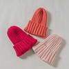 Plus Nao Strickmütze für einfarbiges warmes Rot Kinder, Babys, Jungen, Mädchen, Unisex, Gerippt, Schlicht, Farbe, -