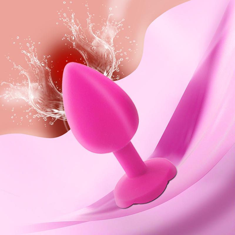 3 Sizes Soft Silicone Rose Anal Plug Beginner To Expert Anus Trainer Intimate Sex Toys For Couple Women Men