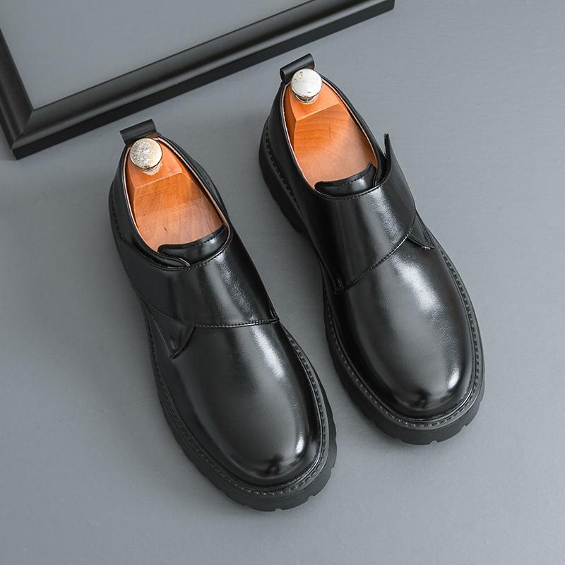 

Размер 39-46 Модные мужские лоферы Мужские на толстой подошве Противоскользящие Увеличивающие рост Деловые Брендовые Кожаные Туфли и Социальные Туфли Мужские 46 чёрный
