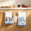 Festive Christmas Print Kitchen Towel & Dish Cloth Set