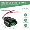 2 PCS H8 H11 880 881 Female Adapters, Car Headlight Wiring Harness Sockets Fog Light Connector Pigtails, Headlights & Fog Lights Pigtail Connector