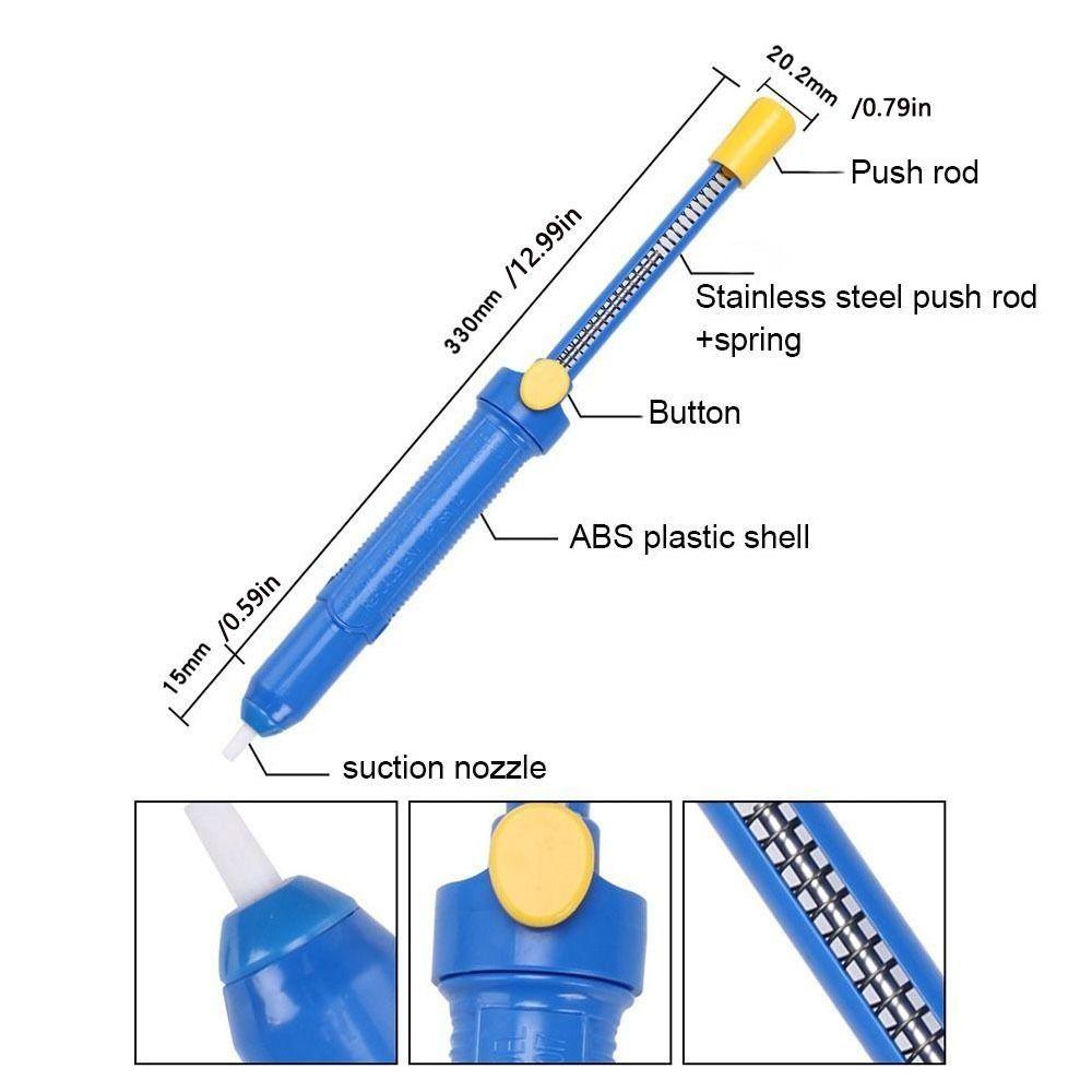 2Pcs Strong Suction Power Solder Sucker Manual Solder Extractor  Welding Tools Accessories