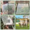 Transparent Rainproof Waterproof Tarpaulin Garden Plant Cover with Grommets Lightweight Thicken Plastic Insulation Shed Cloth