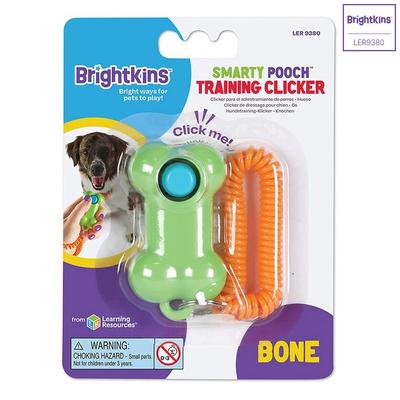 Brightkins Bone Clicker Dog Supplies LER9380, cores misturadas, 1 peça