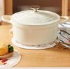 Mingjue Non-stick Enamel Casserole Pot, Aluminum Alloy, Induction Compatible, for Stew and Soup.