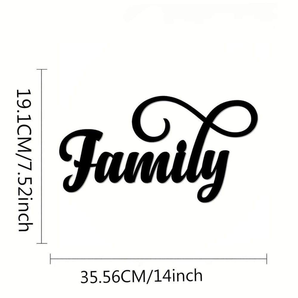 Wrought Iron Metal Word Wall Sign Cursive Decorative Accent Hanging Art Home Decor Living Room Bedroom Gift