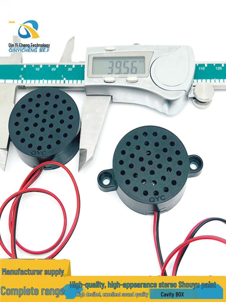 High-Quality 4014 Full-Range Dual Ear Speaker, 4R8 Ohm, 1-2 Watt, with Sound Cavity and Mounting Holes.