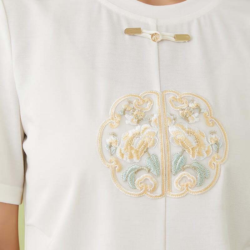 Shetu Women's New Chinese Style Short Sleeve T-shirt