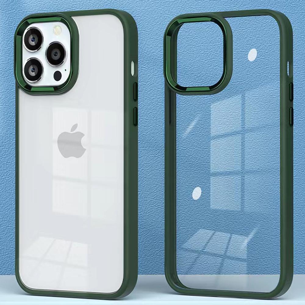 For iPhone 16 Pro Clear Phone Case PC+Silicone Shockproof Back Cover