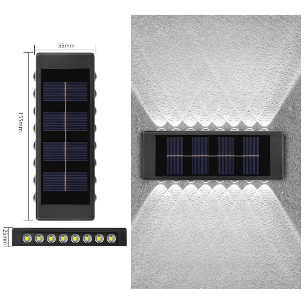 Warm Light Solar Wall Lamp Streetlights Waterproof Lamp Decoration Lights Outdoor Lighting  Garden