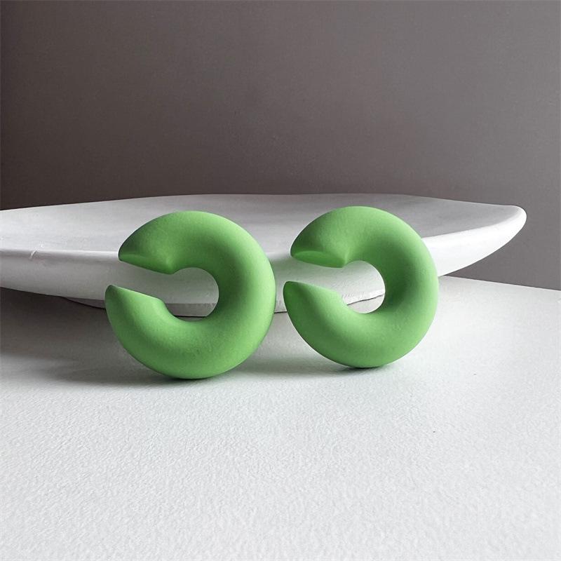 1Pair Sweet Cool Candy Ear Clip For Women Texture Colorful No Pierced Ear Cuff Female Party Daily Jewelry
