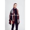 Autumn Winter European American Plaid Open Arm Shawl Scarf