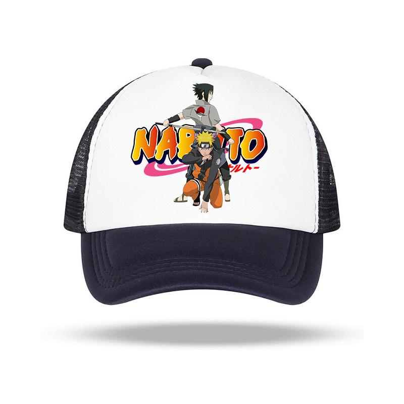 Narutoed Peaked Cap for Boy Anime Sasuke Print Hat Fashion Kid Adult Caps Breathable Summer Hat Fashion Cartoon Costume Matching