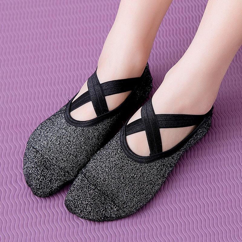 Neue Damen Yoga Socken Anti-Rutsch-Bandage Sport Damen Mädchen Ballett Socken Tanzsocken Hausschuhe