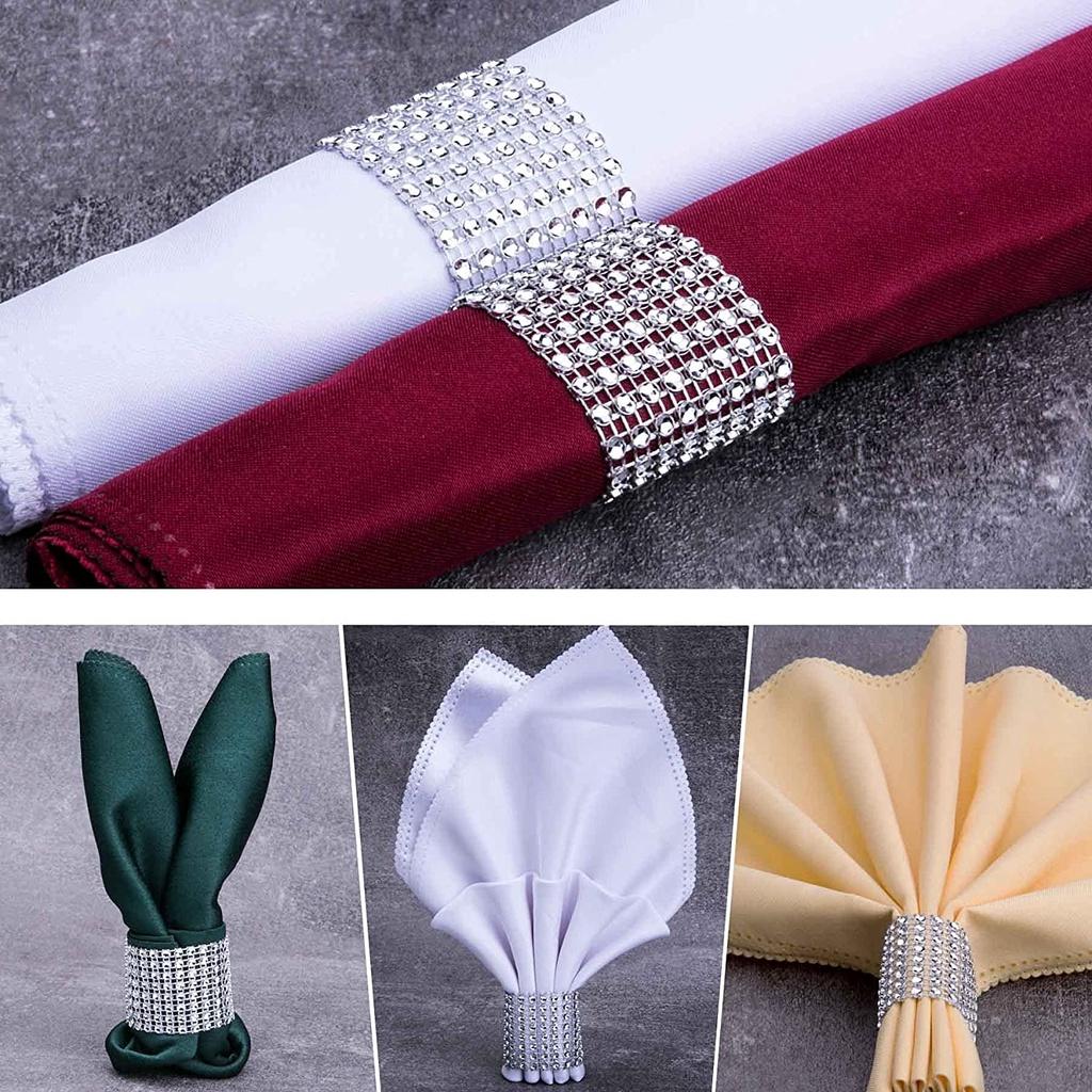 STRASSED NAPKIN HOLDER FOR HOLIDAYS WEDDING DINNERS NAPKIN HOLDER Fabric Napkin Holder Cloth Napkin Ring